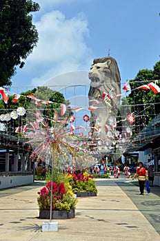 Merlion statue on Sentosa Island, Singapore